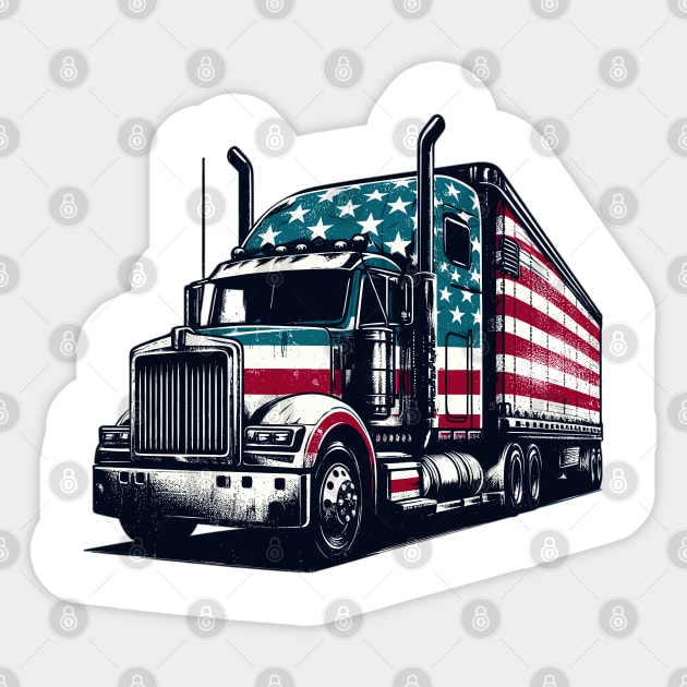 Semi Truck Sticker by Vehicles-Art